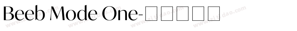 Beeb Mode One字体转换